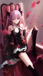  gothic_lolita krul_tepes no_bra owari_no_seraph red_eyes smile vampire 