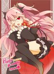  fangs gothic_lolita krul_tepes no_bra owari_no_seraph red_eyes vampire yawn 