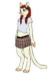  anthro clothed clothing feline female fur hair hinia mammal simple_background sketch solo standing white_background 