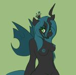  anthro bedroom_eyes breasts edit female friendship_is_magic green_background half-closed_eyes irishthorns my_little_pony naughty_face nipples nude pussy queen_chrysalis_(mlp) seductive simple_background solo tongue tongue_out wings 