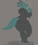  anthro bea_(nitw) big_butt butt clothed clothing female lizard looking_at_viewer looking_back night_in_the_woods reptile scalie smoking solo unknown_artist wide_hips 