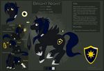  blue_hair braided_hair cutie_mark english_text equine fan_character feathered_wings feathers feral hair hooves horn kitchiki male mammal model_sheet my_little_pony smile solo text winged_unicorn wings yellow_eyes 
