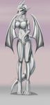  2017 breasts chrome dragon female horn invalid_tag looking_at_viewer nana_gel open_mouth simple_background smile solo wings 