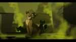  black_bars claws detailed_background feline feral green_eyes kitchiki lion mammal sitting smile taka_(character) 