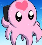  2017 cephalopod looking_at_viewer marine octopus pink_skin rainbowscreen simple_background solo squid tentacles water white_background 