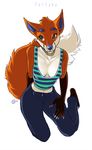  anthro breasts canine clothed clothing female fur furlana hair mammal navel sketch smile solo wide_hips 