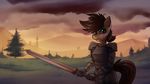  anthro equine fan_character horse knight mammal marsminer melee_weapon my_little_pony pone_keith pony sword weapon 