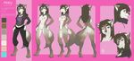  anthro breasts canine clothed clothing female furlana looking_at_viewer mammal model_sheet nipples nude pussy smile solo standing 