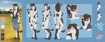  anthro bovine breasts cattle clothed clothing female furlana looking_at_viewer mammal model_sheet nipples nude pussy smile solo standing 