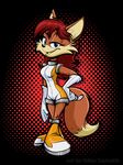  2017 anthro breasts brown_fur canine clothed clothing elbow_gloves female fiona_fox footwear fox fur gloves hair half-closed_eyes mammal open_mouth red_hair shoes solo sonic_(series) toonfx 
