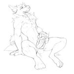  anthro balls canine cum cum_on_self erection male mammal masturbation monochrome nude penetrable_sex_toy sex_toy sketch solo tongue tongue_out yogoat 