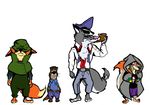  anthro barney bittie canine captain captain_vulkov clothed clothing disney fan_character female fox fur jinksa male mammal mr.cinnd rain_coat simple_background smile smoking wolfport zootopia 