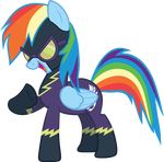  blue_feathers blue_fur clothing cutie_mark equine eyewear feathered_wings feathers female feral friendship_is_magic fur hair mammal multicolored_hair multicolored_tail my_little_pony open_mouth pegasus rainbow_dash_(mlp) rainbow_hair rainbow_tail shadowbolts_(mlp) shrek214_(artist) smile solo wings 