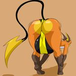  2017 balls big_balls big_bulge big_butt bulge butt clothing denizen1414 digital_media_(artwork) huge_balls huge_bulge huge_butt hyper hyper_balls hyper_bulge male mammal nintendo pok&eacute;mon raichu raijin_the_raichu simple_background solo stretching thick_thighs underwear video_games wide_hips 