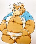  anthro ashigara bear male mammal muscular obese overweight simple_background solo suishou0602 sumo tokyo_afterschool_summoners 