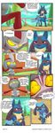  cart comic lucario masterploxy nintendo pawniard pok&eacute;mon pokemon_trainer_8 riolu scarf video_games 