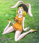  1girl blonde_hair breasts bunny bunny_ears bunny_girl carrot_(one_piece) hat one_piece open_mouth 