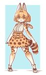  animalization brown_eyes brown_hair furry kemono_friends kinshun76501 serval-chan short_hair 