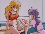  2girls 90s animated animated_gif blonde_hair burn-up multiple_girls panties 