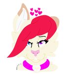  anthro blush comm cute female fur hair happy headshot in_love invalid_tag mammal nyurora nyuroraxbigdon smile 