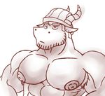  anthro clothing dragon erick(urbanmonster) facial_hair male muscular muscular_male nipples pecs reptile scalie simple_background urbanmonster 
