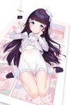  black_eyes black_hair day flat_chest hat henreader kyou_kara_ore_wa_loli_no_himo! legs_folded loafers long_hair long_sleeves looking_at_viewer mini_hat official_art shoes skirt smile solo thread 