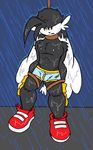  annoyed bdsm bondage bound bulge clothing how-did-we-get-here klonoa klonoa_(series) male noose outside raining solo underwear wet 