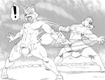  a-side abs anthro armpits biceps bulge butt canine clothed clothing duo fox fox_mccloud fundoshi japanese_clothing licking licking_lips male male/male mammal muscular nintendo nude pecs shocked star_fox tongue tongue_out topless torn_clothing underwear video_games wolf wolf_o&#039;donnell wrestling 
