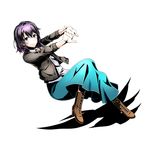  alpha_transparency black_jacket blue_skirt boots bow brown_eyes brown_footwear divine_gate dress_shirt full_body grey_shirt hair_bow hands_clasped high_heel_boots high_heels jacket long_skirt looking_at_viewer official_art open_clothes open_jacket outstretched_arms own_hands_together purple_hair shadow shirt short_hair skirt smile solo transparent_background ucmm yahari_ore_no_seishun_lovecome_wa_machigatteiru. yukinoshita_haruno 