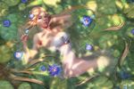 blonde_hair breasts bug butterfly cleavage dress flower highres insect lily_pad medium_breasts olga_narhova partially_submerged princess_zelda solo the_legend_of_zelda the_legend_of_zelda:_breath_of_the_wild water wet wet_clothes wet_dress white_dress 