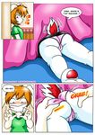  anthro bed blush butt butt_grab clothed clothing comic drooling female hand_on_butt lagomorph male mammal panties rabbit rape_face rear_view saliva underwear unknown_artist 