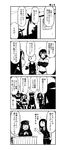  4koma 6+girls admiral_suwabe bangs bikini bikini_bottom bikini_top building chi-class_torpedo_cruiser comic crop_top crossed_arms desk elbow_gloves epaulettes gloves greyscale hairlocs hand_on_hip hand_up hands_together hat he-class_light_cruiser helmet ka-class_submarine kantai_collection kei-suwabe long_hair long_sleeves mask military military_hat military_uniform monochrome multiple_girls muscle muscular_female nu-class_light_aircraft_carrier open_mouth palm_tree parted_bangs peaked_cap ru-class_battleship shinkaisei-kan shirt short_hair short_sleeves sitting sleeveless sleeveless_shirt smile swimsuit tank_top to-class_light_cruiser translation_request tree uniform wa-class_transport_ship window 