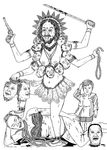  blood charles_manson deity gabe_martinez gun hand_belt head_necklace john_f_kennedy john_f_kennedy_jr. kali line_art martin_luther_king_jr martin_luther_king_jr. martin_the_satanic_raccoon noose plain_background psycho_killer ranged_weapon revolver robert_f_kennedy rule_63 sword tongue unknown_artist weapon where_is_your_god_now white_background young 