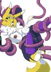 2017 alpha_channel anal anal_penetration anthro areola big_breasts breasts digimon double_penetration erect_nipples female nipples penetration renamon sex solo tentacle_sex tentacles vaginal vaginal_penetration yawg 
