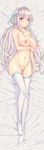  alternate_breast_size areolae bed_sheet blush braid breasts crown_braid dakimakura emilia_(re:zero) flower full_body groin hair_flower hair_ornament hand_on_own_chest highres large_breasts long_hair long_image looking_at_viewer navel nervous_smile nipples nude on_bed pointy_ears purple_eyes pussy re:zero_kara_hajimeru_isekai_seikatsu sgt-jz shiny shiny_hair shiny_skin silver_hair smile solo stomach tall_image thighhighs tied_hair uncensored white_legwear 