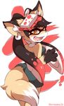  alternate_species anthro black_hair blush breasts callie_(splatoon) canine claws clothing dress ear_piercing eromame fangs female fox hair japanese_text mammal nintendo open_mouth piercing smile solo splatoon tentacle_hair tentacles text video_games yellow_eyes 