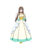  accel_world blue_eyes bracelet brown_hair detached_sleeves dress eyebrows_visible_through_hair feathered_wings full_body hair_ornament jewelry kurasaki_fuuko long_hair looking_at_viewer necklace official_art simple_background sleeveless sleeveless_dress smile solo standing strapless strapless_dress very_long_hair white_background white_wings wings 