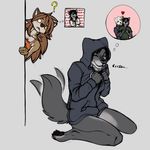  2017 anthro ashley_baird canine clothing female luna_(domovoi_lazaroth) male mammal seff seff_(character) teenager text wolf young 