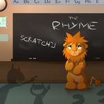  anthro blue_eyes detailed_background feline fur hair kitchiki lion male mammal orange_fur orange_hair paws shadow solo standing 