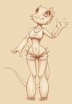  anthro bearded_dragon clothed clothing female horn nipple_bulge reptile scalie smile solo standing thefuckingdevil unzipped wide_hips 