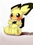  absurd_res alpha_channel blush female hi_res nintendo open_mouth pichu pok&eacute;mon poku pussy simple_background sitting solo spread_legs spreading transparent_background video_games 