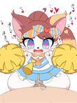  artist_request blue_eyes cat cat_busters cheerleading furry open_mouth pussy sex uncensored 