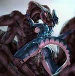  2015 4_arms 5_fingers abs anthro anus armpits bite black_penis breasts claws digital_media_(artwork) duo female fin fish green_eyes hi_res humanoid_penis looking_back male male/female male_penetrating marine mastery_position multi_arm multi_limb multi_pec multicolored_body naga nipples non-mammal_breasts open_mouth penetration penis pussy rakisha reptile scales scalie sex shark sharp_teeth shiny simple_background sky snake teeth thick_penis vaginal vaginal_penetration vein veiny_penis yellow_eyes 