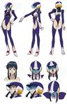  00s 1girl ass back breasts character_sheet curvy female fujimura_shizuru full_body helmet huge_ass large_breasts leotard long_hair looking_at_viewer official_art shinkon_gattai_godannar!! simple_background smile solo suit thong_leotard white_background 