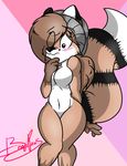  2017 benji benjipaws blush breasts brown_fur canine cel_shading crossgender featureless_breasts featureless_crotch female fox fur hair hat long_hair looking_down mammal nude raised_arm ringtail signature simple_background solo wide_hips 