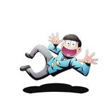  alpha_transparency arms_up black_eyes black_hair black_neckwear blue_suit divine_gate formal full_body heart heart_in_mouth looking_at_viewer male_focus matsuno_juushimatsu necktie official_art open_mouth osomatsu-kun osomatsu-san shadow smile solo suit transparent_background ucmm 
