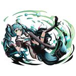  alpha_transparency black_footwear boots cosplay cube divine_gate full_body gloves green_eyes green_hair half_gloves hatsune_miku hatsune_miku_(cosplay) long_hair magical_mirai_(vocaloid) official_art sanae_(divine_gate) solo transparent_background twintails ucmm vocaloid 