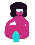  alien breasts brown_hair cartoon_network dildo female garnet_(steven_universe) hair humanoid legoman looking_at_viewer masturbation not_furry nude penetration pussy sex_toy simple_background solo steven_universe vaginal vaginal_penetration 