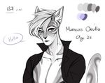  anthro clothed clothing color_swatch feline looking_at_viewer male mammal nimushka open_mouth sketch solo 