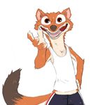  disney duke_weaselton looking_at_viewer male mammal mustelid paws sharp_teeth simple_background smile solo teeth weasel white_background zootopia 